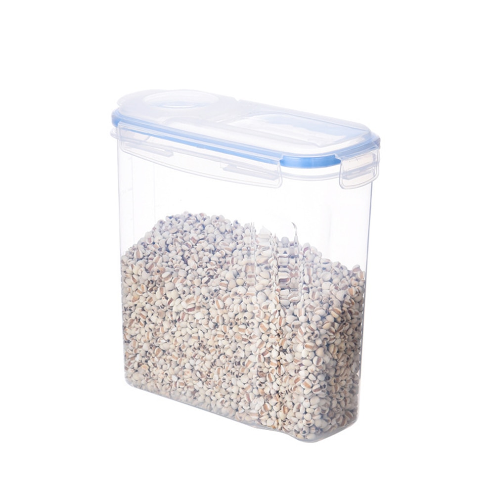 Caja de almacenamiento para dispensador de cereales de 4L/2,5 L, caja de almacenamiento, contenedor para comida, grano de arroz, almacenamiento de granos de harina de arroz 1 Uds.