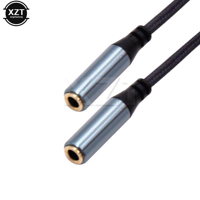 1 tot 2 dubbele oortelefoon hoofdtelefoon splitter kabel standaard 3,5 mm jack universele audiokabel Y splitter voor audio oortelefoon splitter
