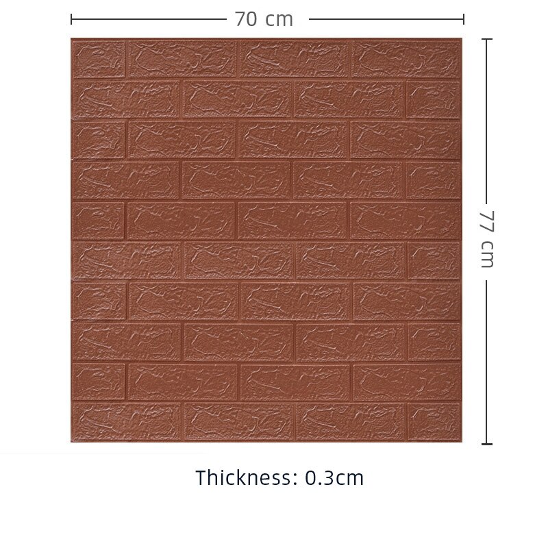 Paneles autoadhesivos 3D para pared, papel tapiz autoadhesivo, adhesivos para el salón, dormitorio, habitación de niños, papeles de ladrillo, decoración del hogar, 12 Uds.: brown