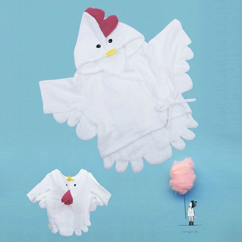 Baby Badhanddoek Zomer Badjas Cape Katoen Leuke Animal Styling Hooded Mantel Doek Baby Peuter Badjas Kinderen Badjas