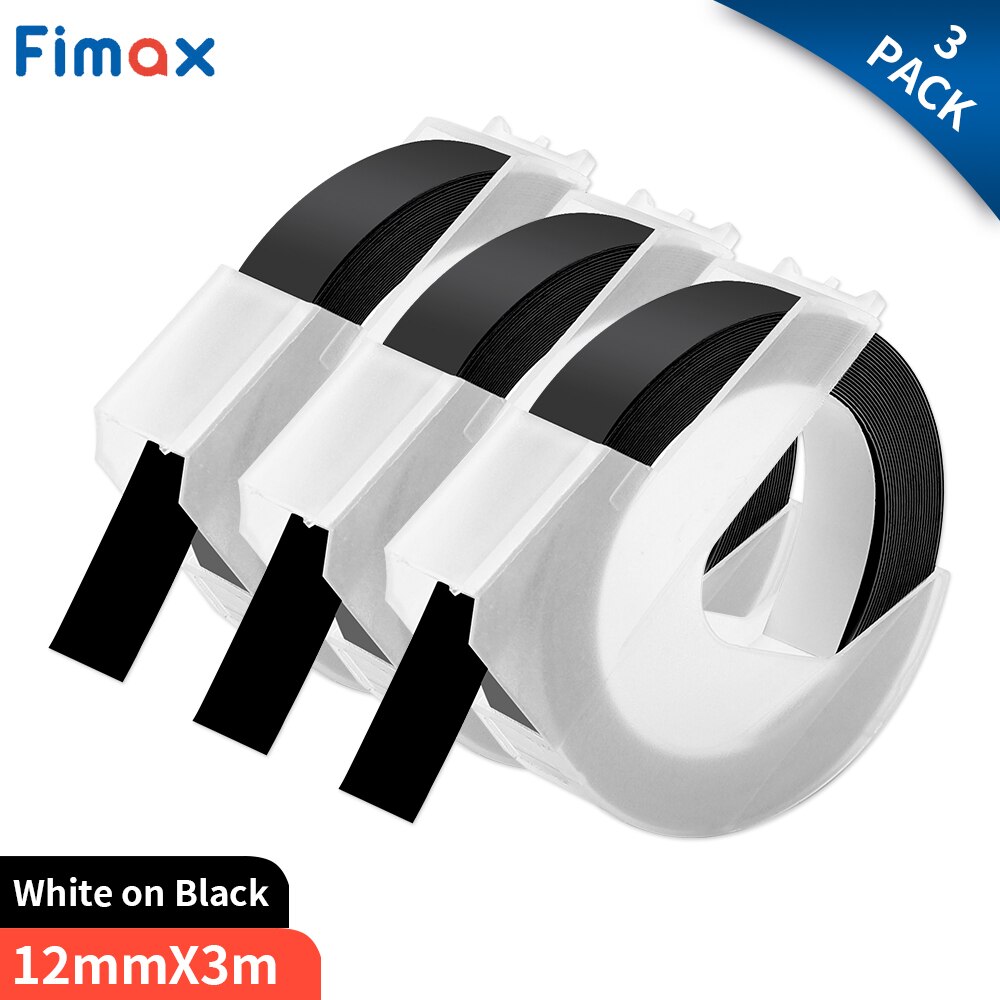 Fimax 3 sztuk drukarka do etykiet kompatybilny dla Dymo 3D taśmy etykietowe Multicolor 9mm wstążki drukarki Motex E101 1610 maszyna do etykietowania taśmy