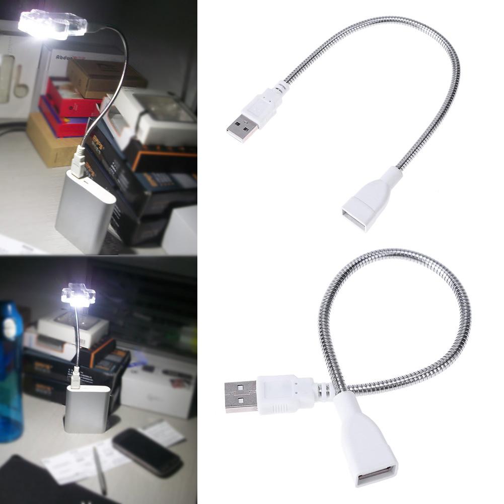 Flexible Metal USB Extension Cable Male to Female Extension Power Supply Cord Metal Hose Tube Wire for USB Light Lamp Bulb