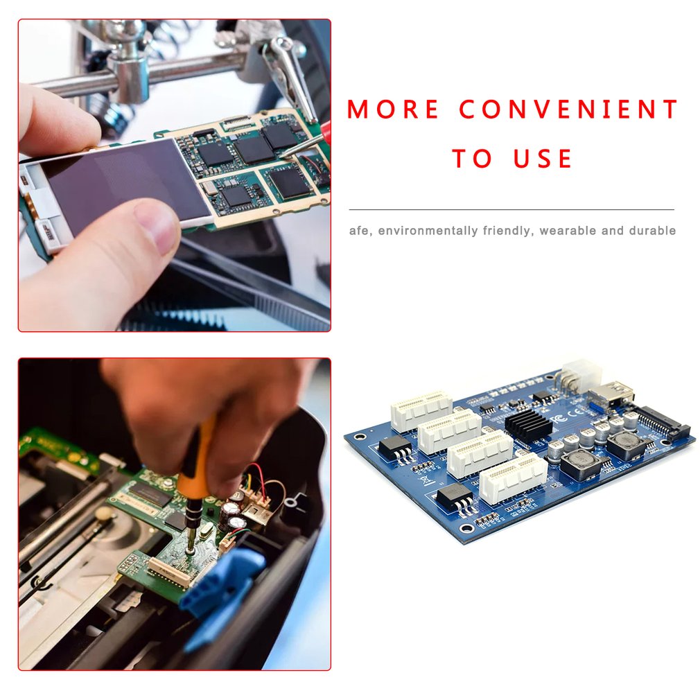 PCIe to PCI Express 1to 4 Slot Riser Card Mini ITX to External 4 PCI-e Adapter Port Multiplier Card for Miner BTC