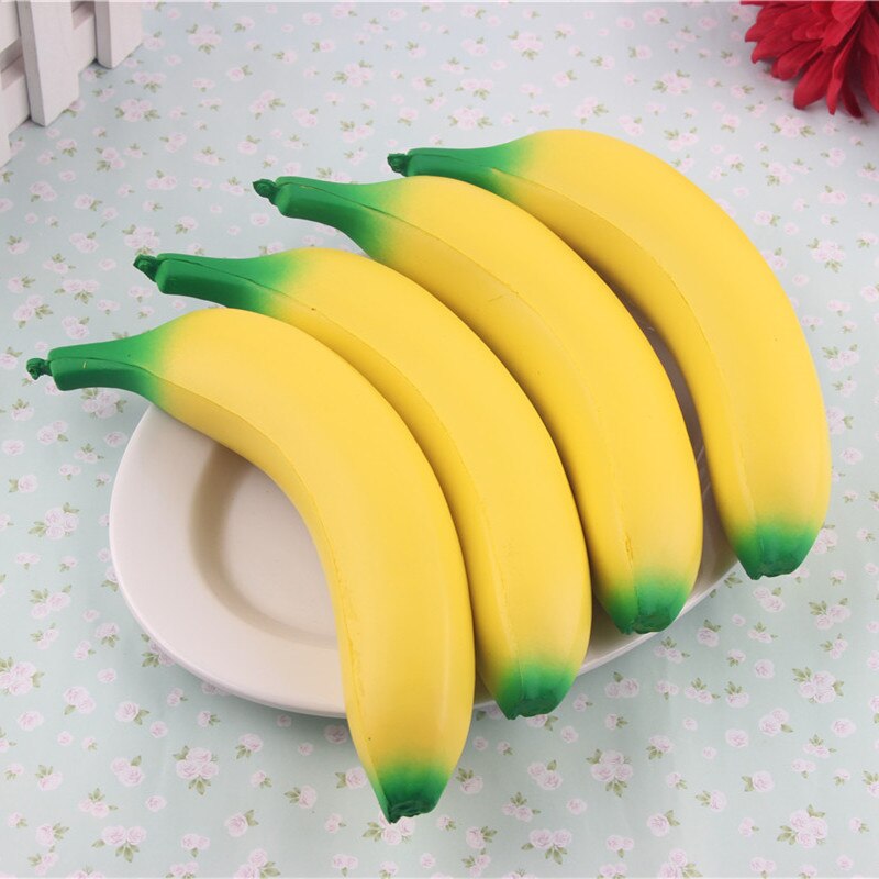 18CM Simulation Banana Langsam Rising Antistress Zappeln Prendent Spielzeug Für Kinder Garten Küche Dekoration
