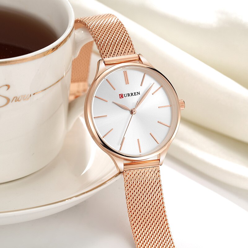 CURREN – montre-Bracelet à Quartz pour femmes, tendance, Style Simple, ,