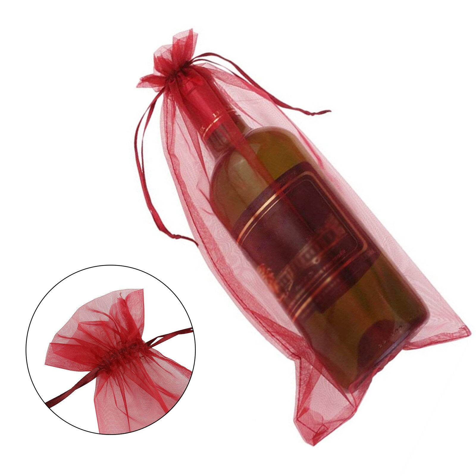 Jewelry Packaging Bag For Orangers Wine Drawstring Mesh Bag Festive Party Candy Bag Drawstring Pouches Wedding Accessories