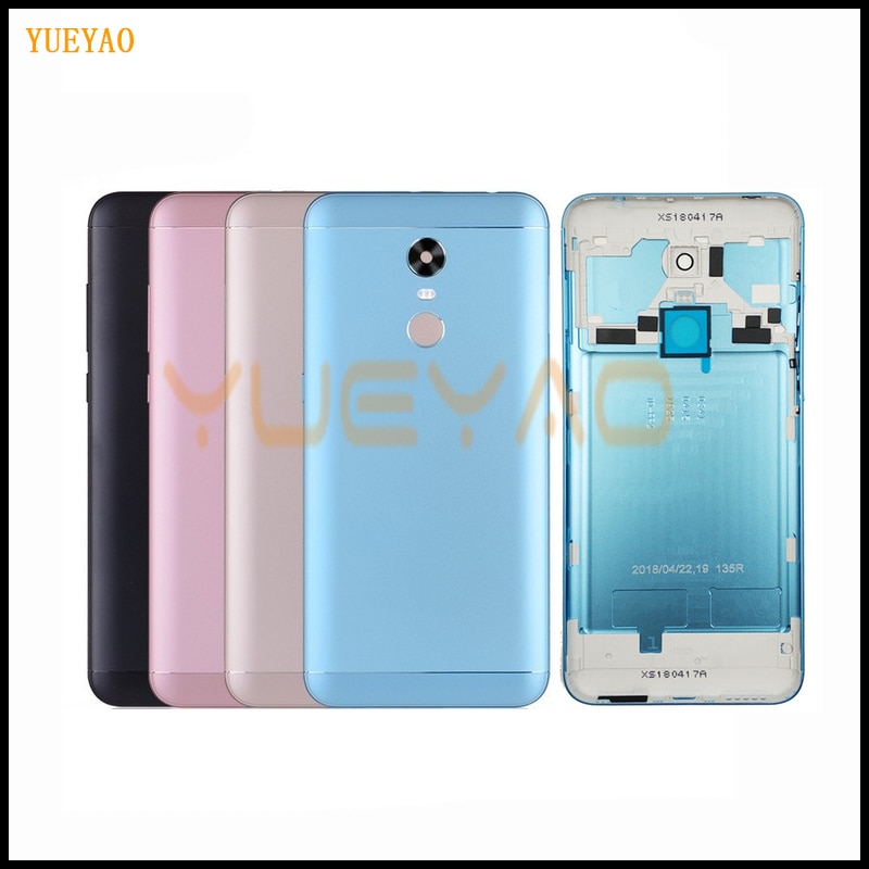 Housing For Xiaomi Redmi 5 Plus(MEE7) Spare Parts Back Battery Cover Door Housing + Side Buttons + Camera Flash Lens Replacement