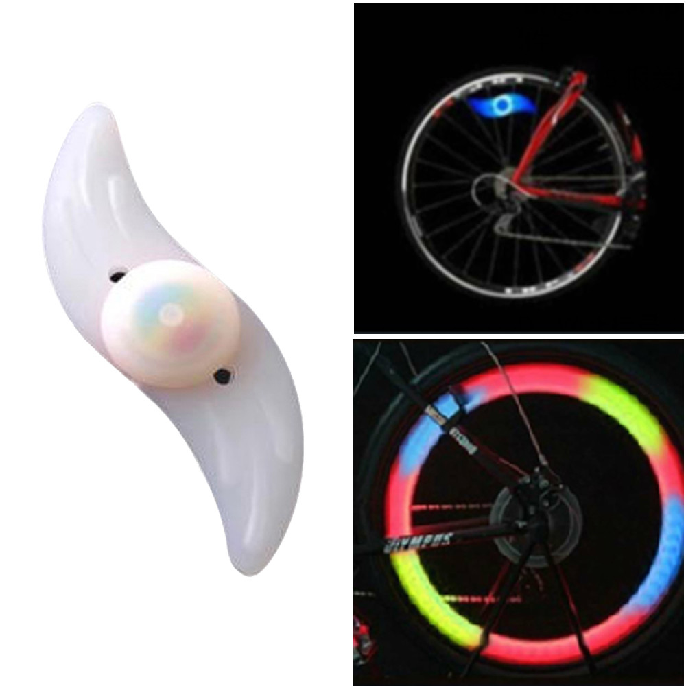 Mærke cykel cykel cykling eger tråd dæk hjul super led lysende lampe luces luz bicicleta kørelys 702: Flerfarvet