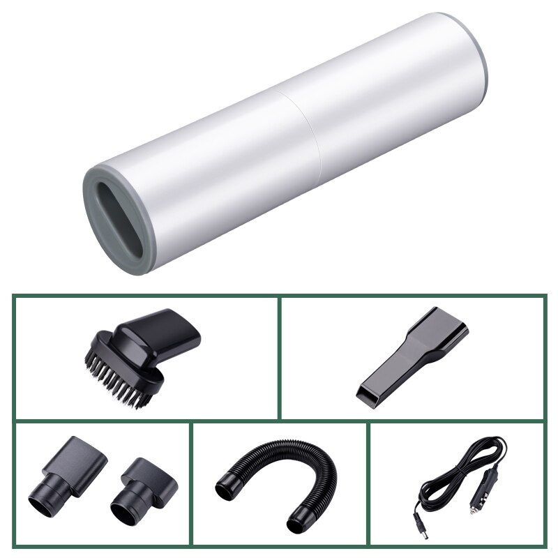 car vacuum cleaner handheld automatic vacuum cleaner Portable wired car home wet and dry dual-use strong suction mini cleaner: white  wired