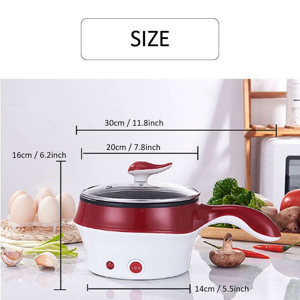 Electric Multi Cooker Frying Pan Grill Pot Mini Rice Cooker Steamer Egg Steamer Soup Heater Pot Frying Pan H