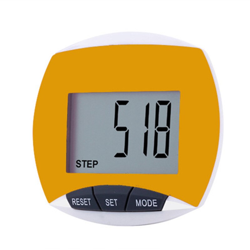 3D Pedometer Walking Pedometer 3D Pedometer Waterproof Multifunctional Sports Calorie Counting LCD Display Fitness Equipment: 1pc yellow