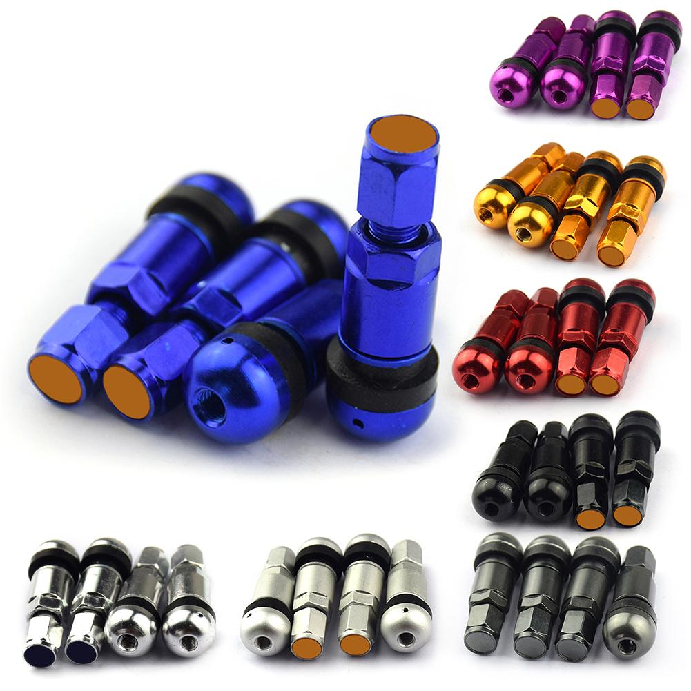 4Pcs Tire Valve Universal Aluminum Alloy Car Motorcycle Tubeless Wheel Tire Valve Waterproof Durable Air Valve Stem