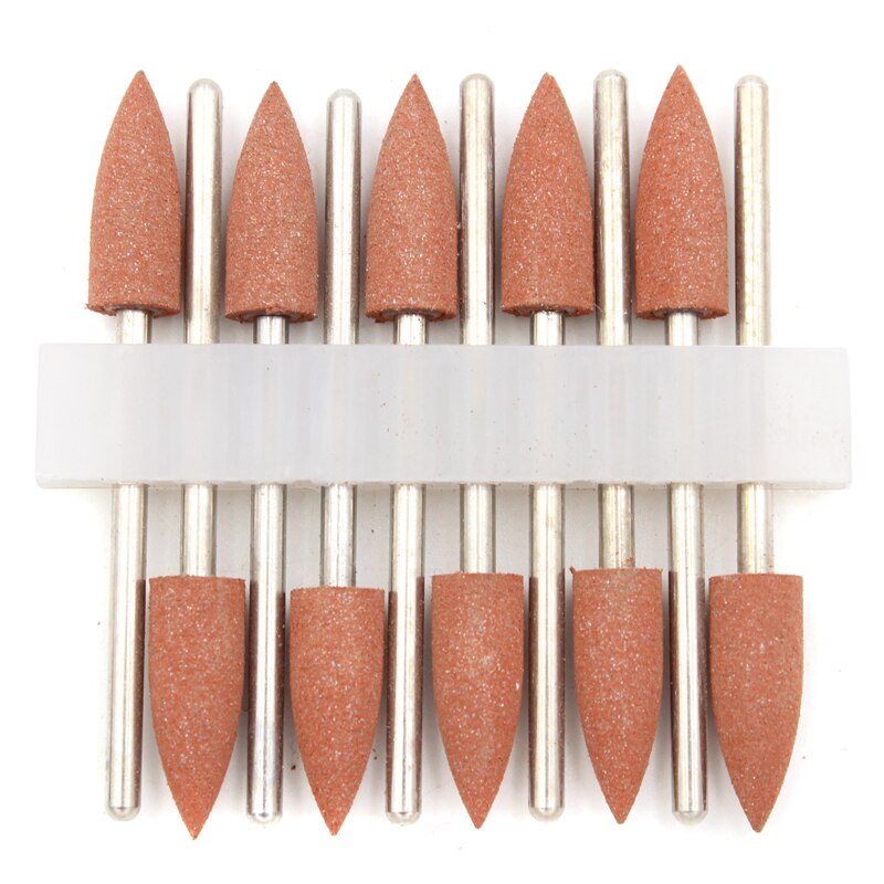 10pc pro søm borespids dyse cutter søm gummi silikone polermaskine slibehoved søm elektrisk manicure boremaskine tilbehør: 12