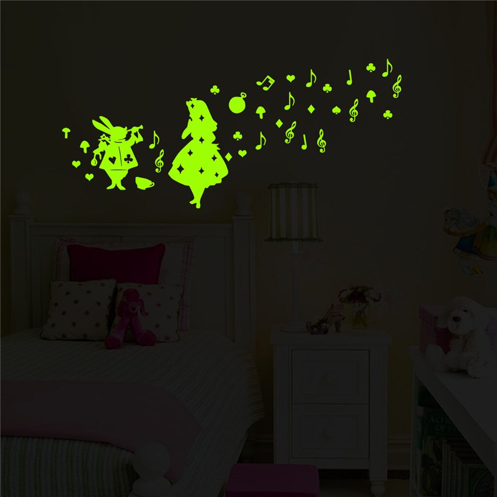 vriendelijke PVC glow sticker glow in the dark stickers Mooie muurstickers voor kinderen kamers