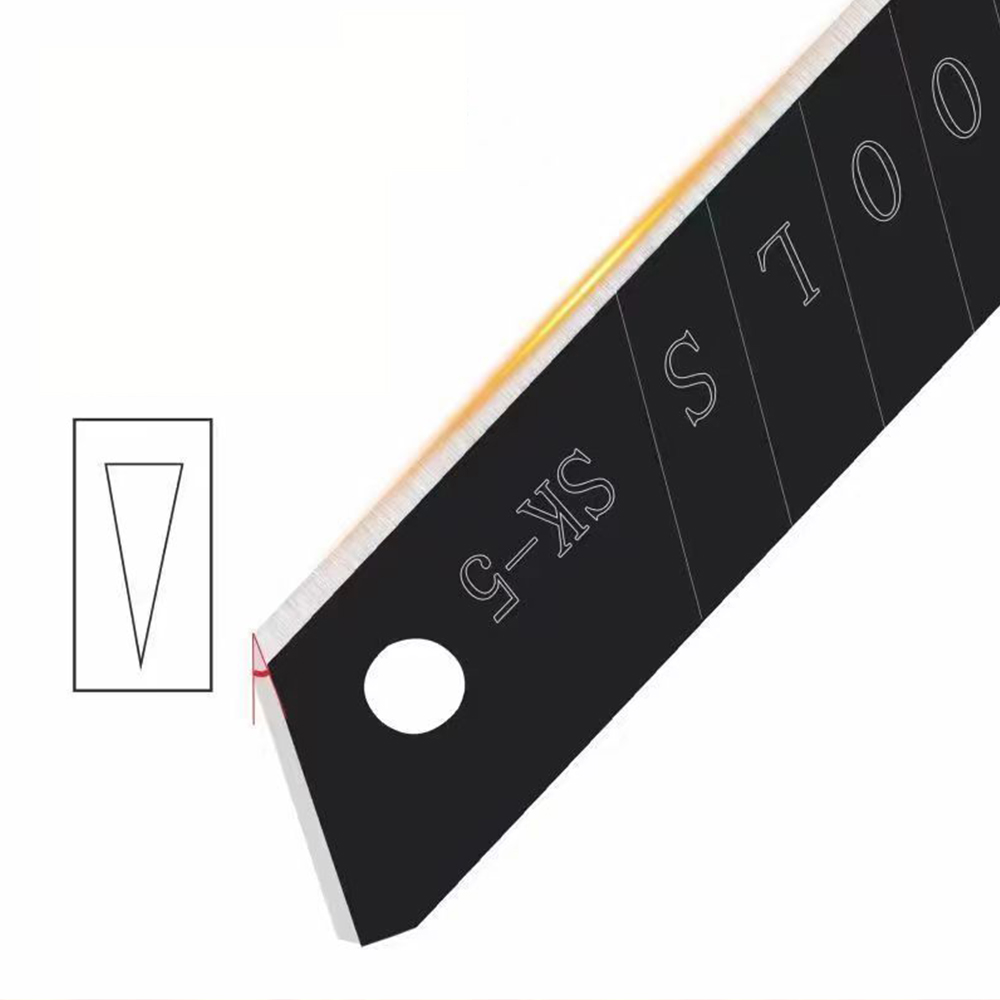 18MM Dienstprogramm Messer Klingen SK5 Kohlenstoff Legierung Stahl Papier Büro Schreibwaren Kunst Papier Schneiden 10/20/30/50/100Stck