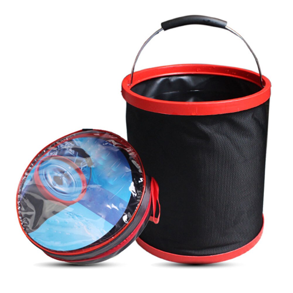 Portable Folding Bucket Car Cleaning Bucket Outdoor Camping Fishing Water Bucket Car Storage Container Washing Tools