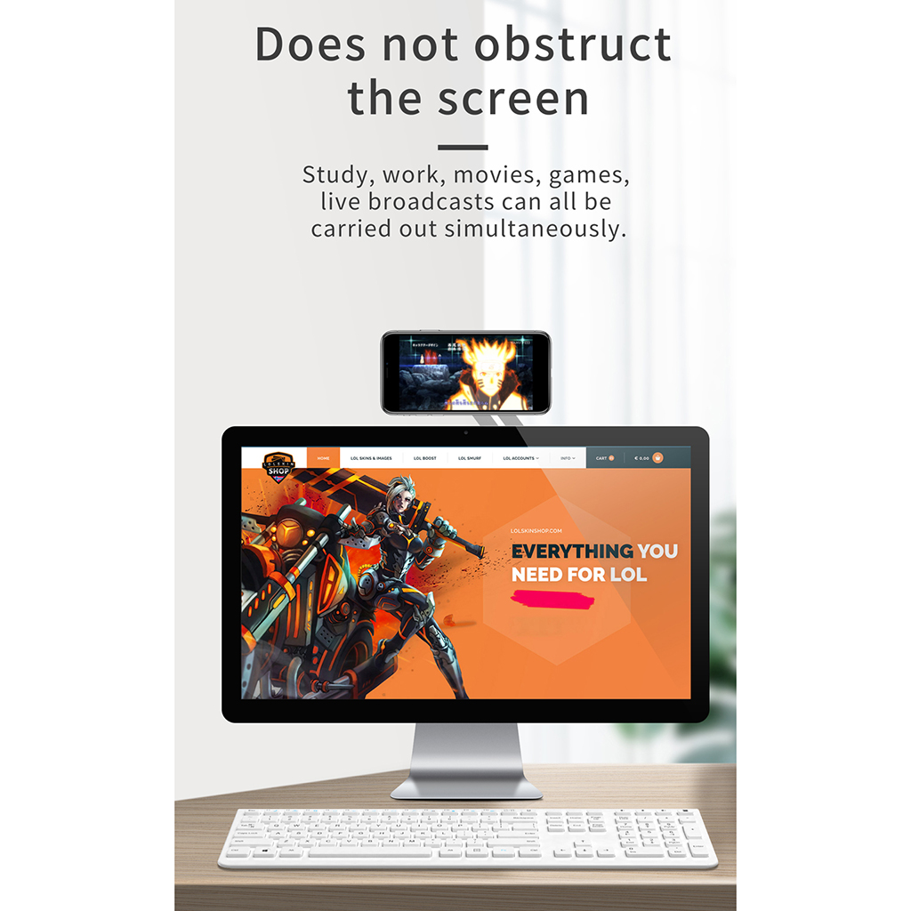 Magnetic phone holder, desktop laptop adjustable mounts, dual screen support