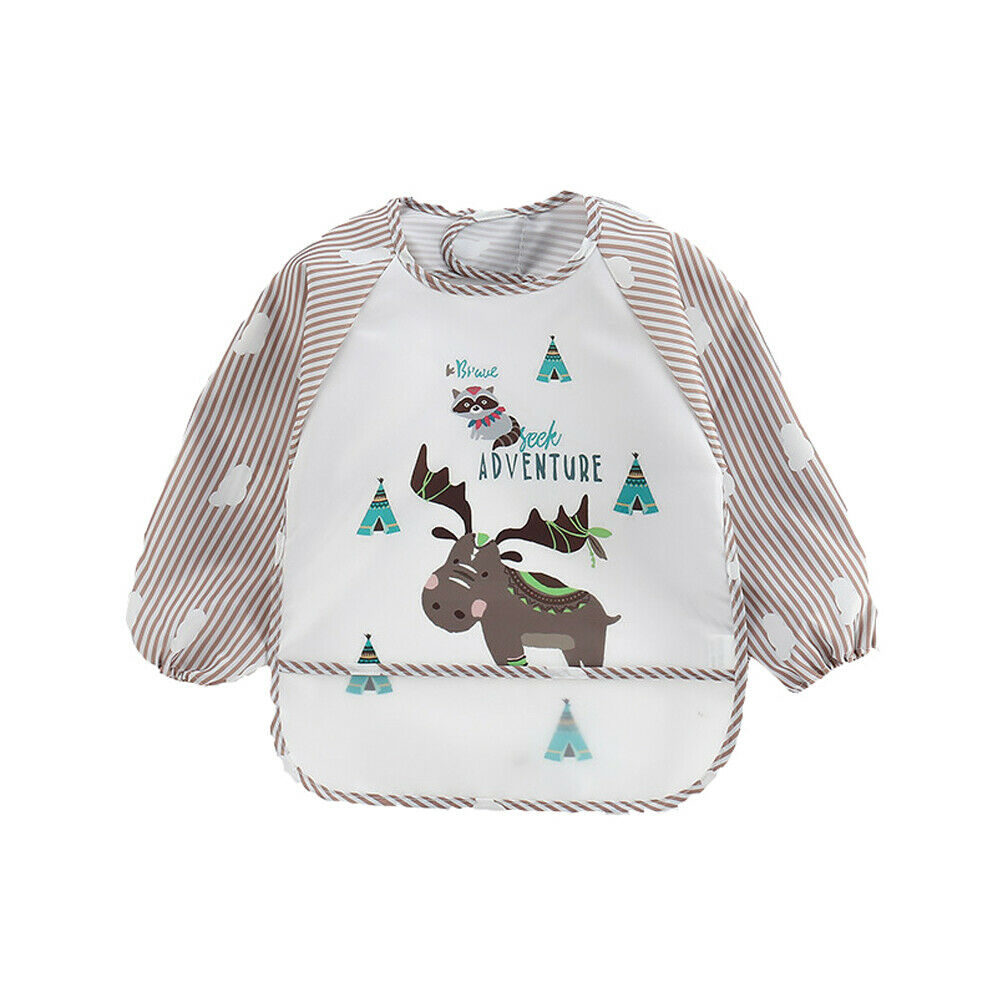 Schilderen Waterdicht Anti Slijtage Kinderen Schort Bib Burp Doeken Schattige Dieren Kostuum Kiel Kids Craft Blouse: A