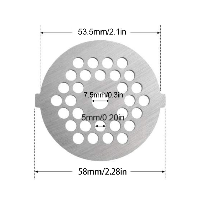 Stainless Steel Meat Grinder Plate Discs Plate Blade Mincer Plate Meat Grinder Replacement Accessories for Kitchen: Burgundy
