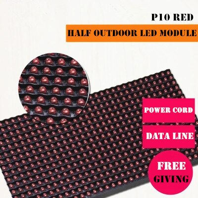 3 PCS 320*160mm Semi-Outdoor hoge helderheid Rode P10 LED module voor Enkele kleur LED Display board Scrolling bericht led teken