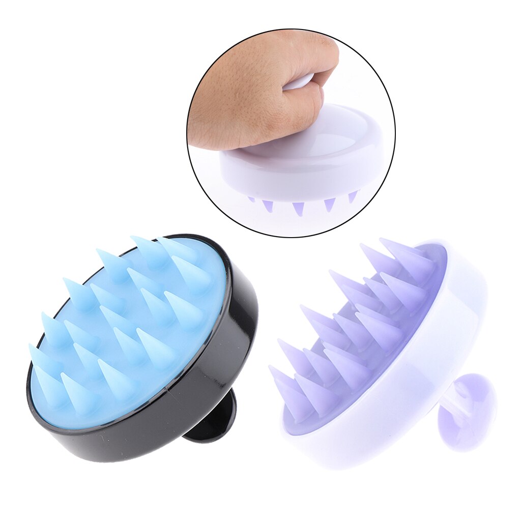 2 Pcs Siliconen Hoofd Scalp Massager Shampoo Borstel Scrubber Roos