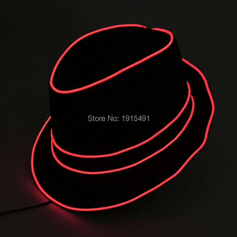 Neon Led Bulbs Night Lamp Light Up Party Topper Cap Fancy Dress Accessory EL Wire Fluorescent Hat Glowing for Wedding