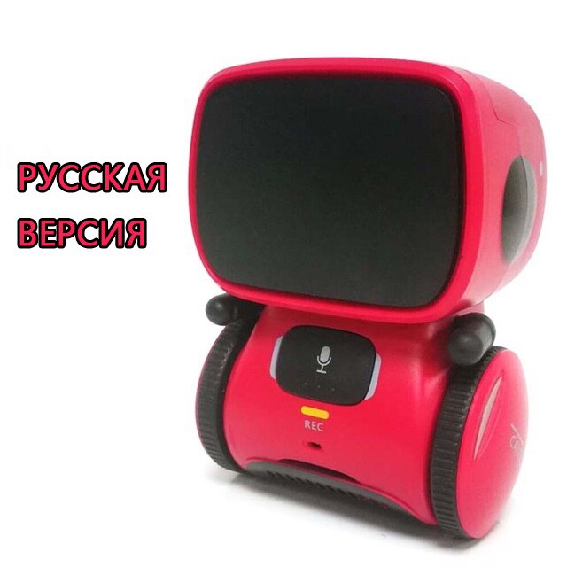 Smart Pink Robot Intelligent Robotic Toys Repeating Recorder Touch Control Voice Control Toy for Kids Christmas: Russian red