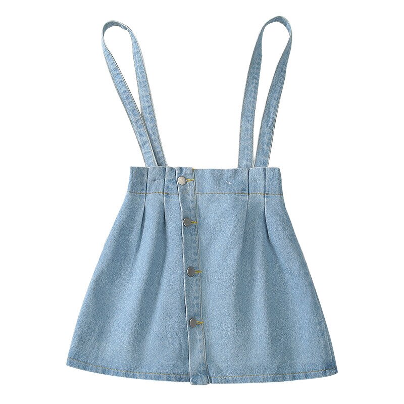 Zomermeisjes denim rok jarretellerok kinderkleding koreaanse stijl kinder babymeisje denim bandjes rok voor tienermeisjeskleding
