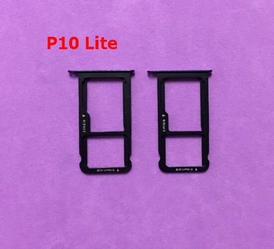 10 Stks/partij Voor Huawei P10 Lite 5.2 Inch Lade Micro Sd Kaarthoudersleuf Sim-kaart Adapter Reparatie Onderdelen