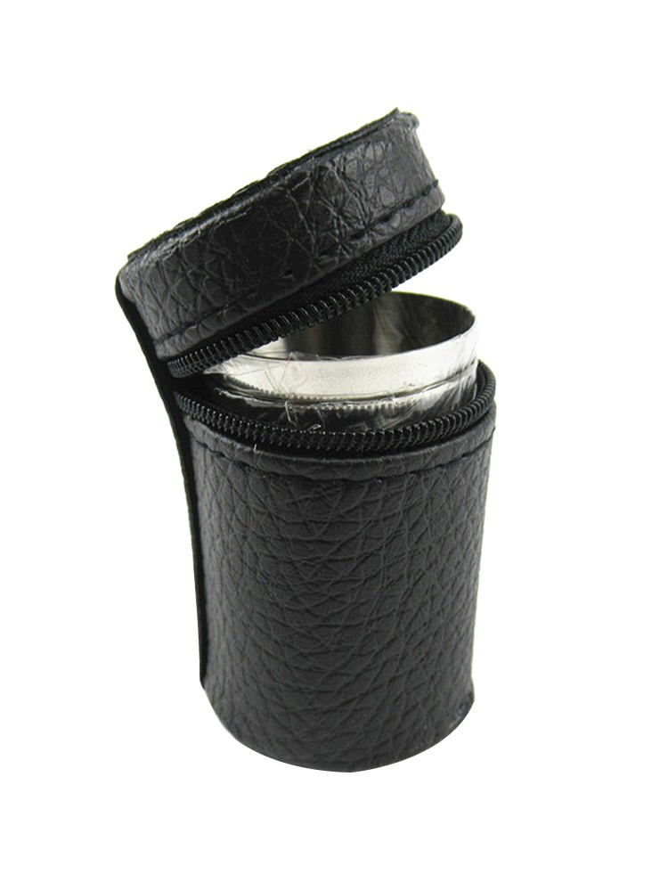 4 Pcs 30/70 Ml Mini Rvs Cups Draagbare Wijn Beker Whisky Bier Cups Met Pu Lederen Tas outdoor Reizen Drinkware Set
