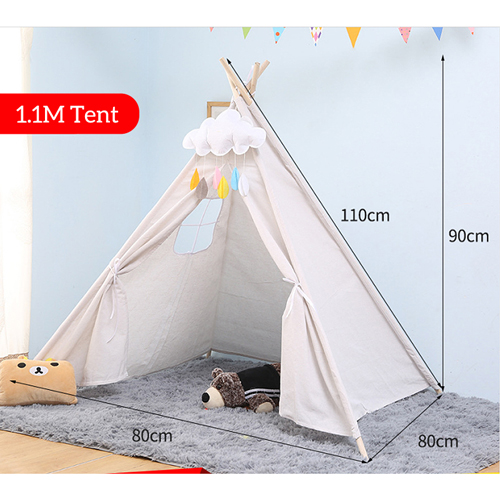 Tenda Dei Bambini Della Principessa tepee Casa Giochi Al Coperto Indiano Tenda Casa Del Giocattolo Tenda Pieghevole Indiani tepee Tenda bambino: bianca Tent