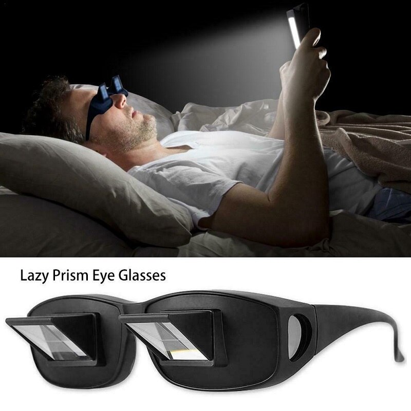 Tiptop dovne briller vandret prisme briller læsning ser tv liggende seng
