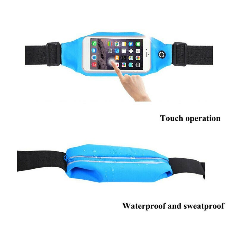 LYBALL Running Waist Bag Pocket Outdoor Sports Bag Belt Pack Phone Case Cover for iPhone 8 7 6 5S SE 5 Samsung S6 Smartphne 5"