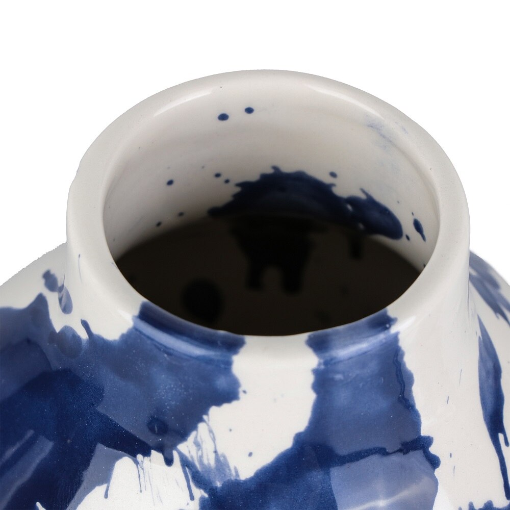 Teresa's Collecties 2Pcs Keramische Vazen Blauw Wit Chinese Vazen Aquarel Geglazuurd Decoratieve Bloempot Thuis Desktop Decor