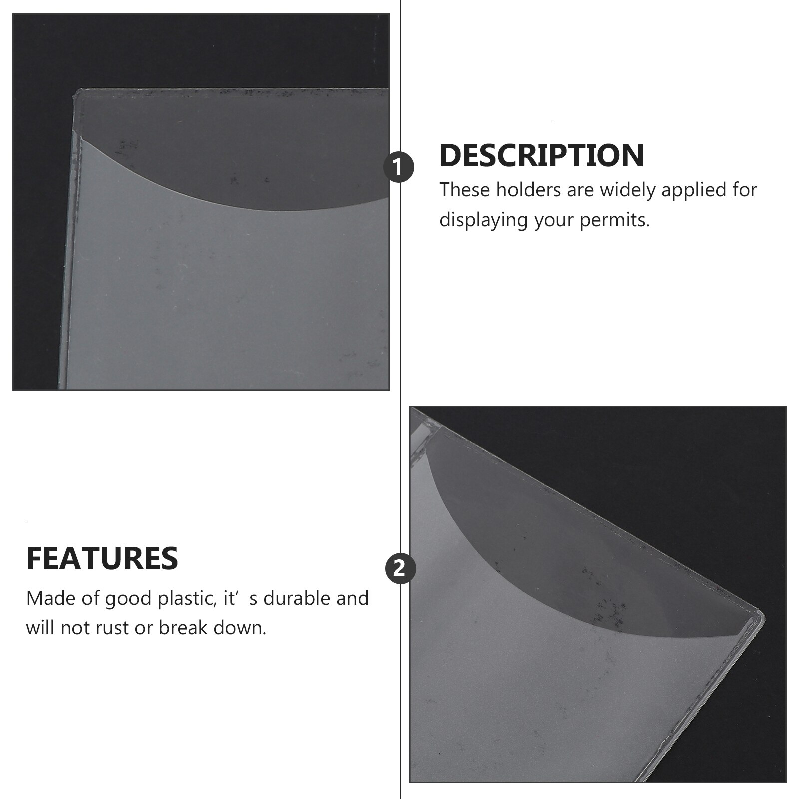 10pcs Adhesive Parking Permit Holder without Number Holder for Car Windshield