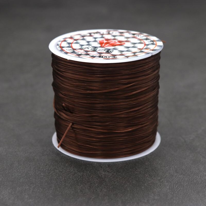 50m Strong Stretchy Beading Elastic Crystal String Cord Wire Thread Rope for DIY Bracelets Necklace Jewelry Findings Making: Brown