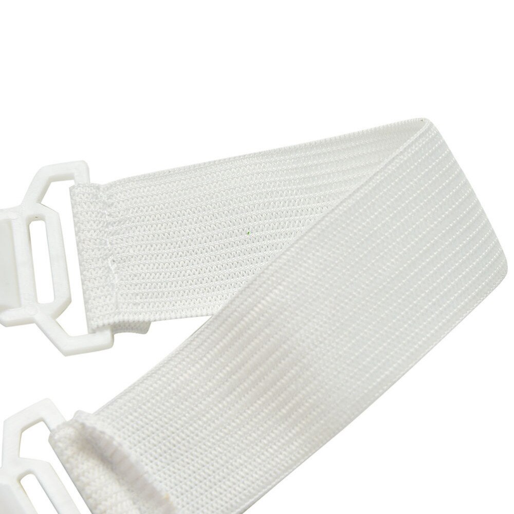 4 stk hvidt lagen madrasovertræk tæpper gribere klipsholder fastgørelseselementer elastisk sæt top