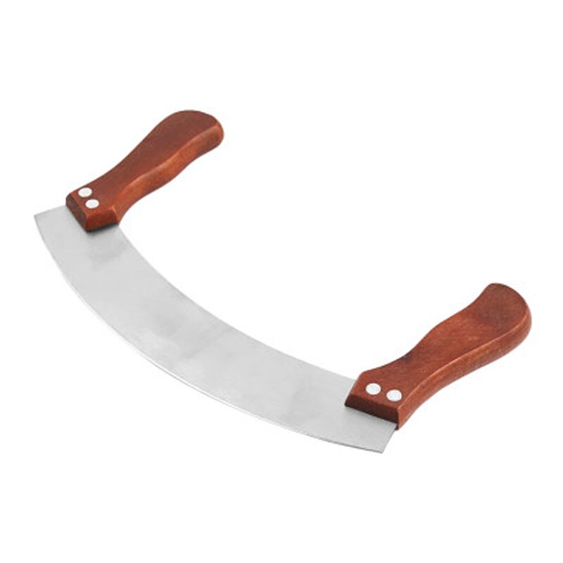 Cortador de turrón crujiente, cuchillo oscilante para galletas, Pizza, cortador de arco de acero inoxidable, cortador de doble Bing, herramientas para hornear
