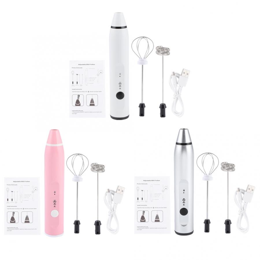 Rechargeable Electric Milk Frother Coffee Mixer Portable Egg Beater Household Kitchen Utensils For Coffee, Latte, Cappuccino