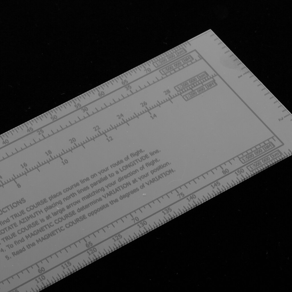 13.2&#39;&#39;x 2.4&#39;&#39; Plastic Rotating Plotter for Aeronautical Chart VFR Navigation