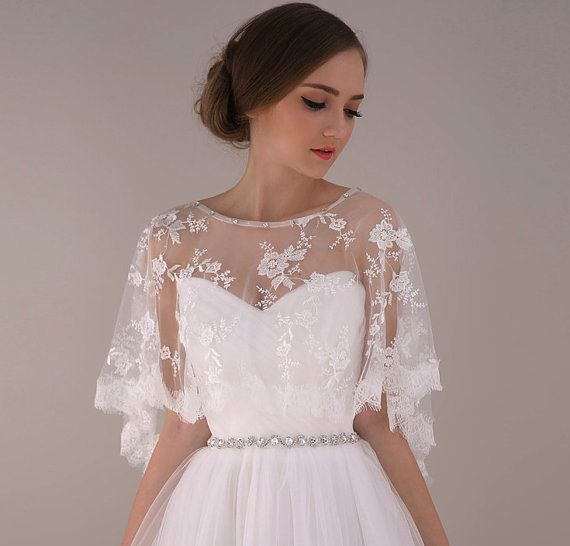 GOHYPDUG Sommer Frauen Bolero Spitze Braut wickelt Jahrgang Hochzeit Mantel Schal Elegante Abend Jacke Kap