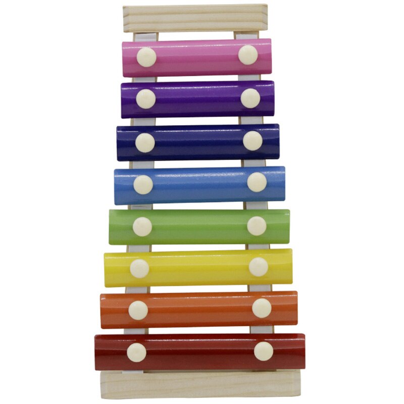 BMDT-8 Tones Houten Brain Game Muzikaal Speelgoed Xylofoon Regenboog Kleur Hand Klop Mini Piano Xylofoon Muziekinstrument