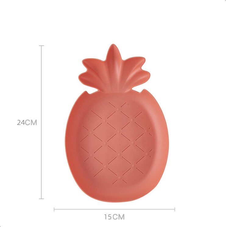 Criativo forma de frutas placa lanche nozes prato bandeja de comida de frutas do agregado familiar placa de serviço de plástico para festa em casa cozinha acessório: Red Pineapple
