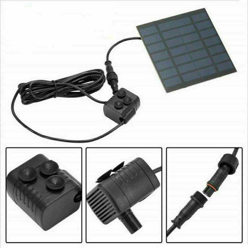 200L/H Solar Panel Powered Water Feature Pump Floating Bath Watering Garden Pool Pond Fountain Fish Aquarium