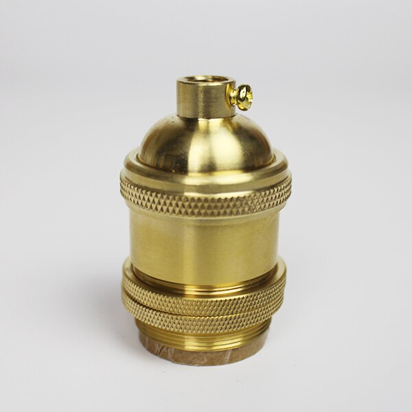 Vintage kobber lampeholder med switch guld holder 4 specifikationer  ac 90-260v e27 led til lysekrone lampe wire belysning: En model