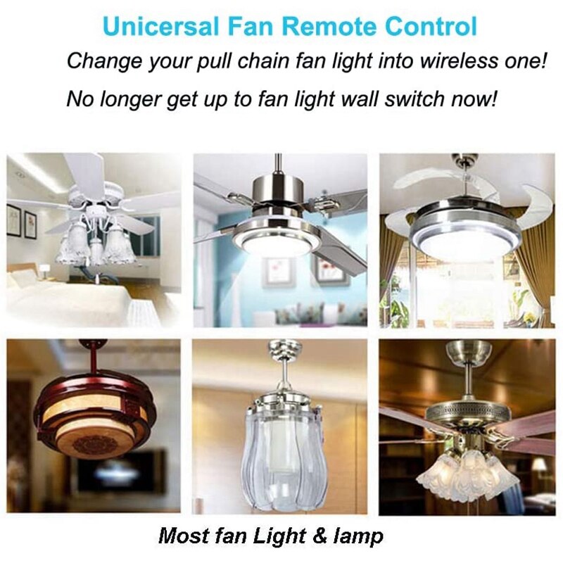 Ceiling Fan Remote Control Kit, Small Size Universal Ceiling Fans Light Remote, Speed, Light & Timing Wireless Control