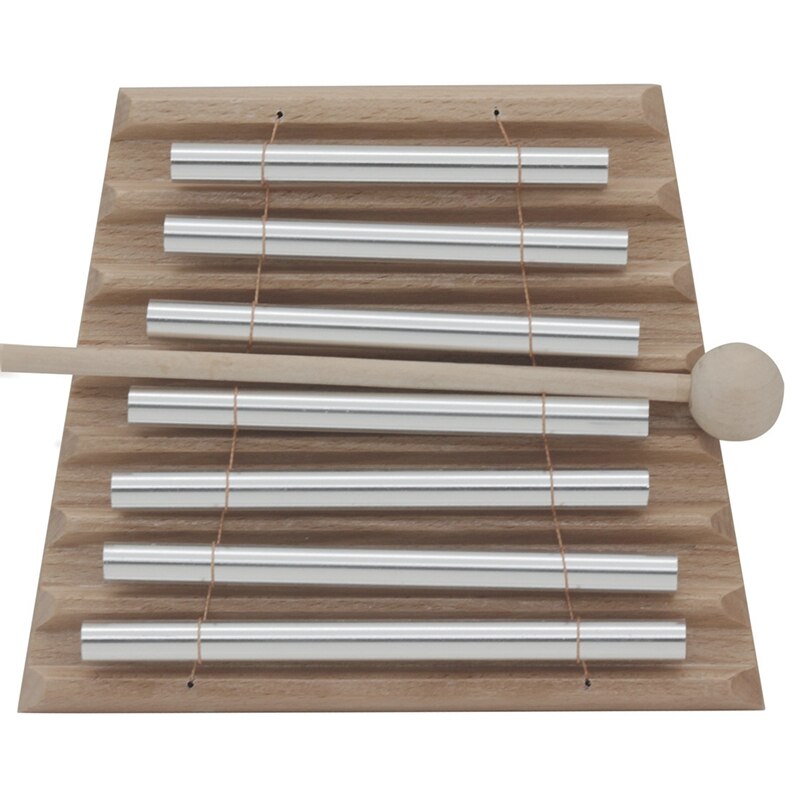 Abuo-vindklokke læringsinstrument klang percussion klokkeslæt vindklokke 7- tone klokke pædagogisk instrument med hammer percussio