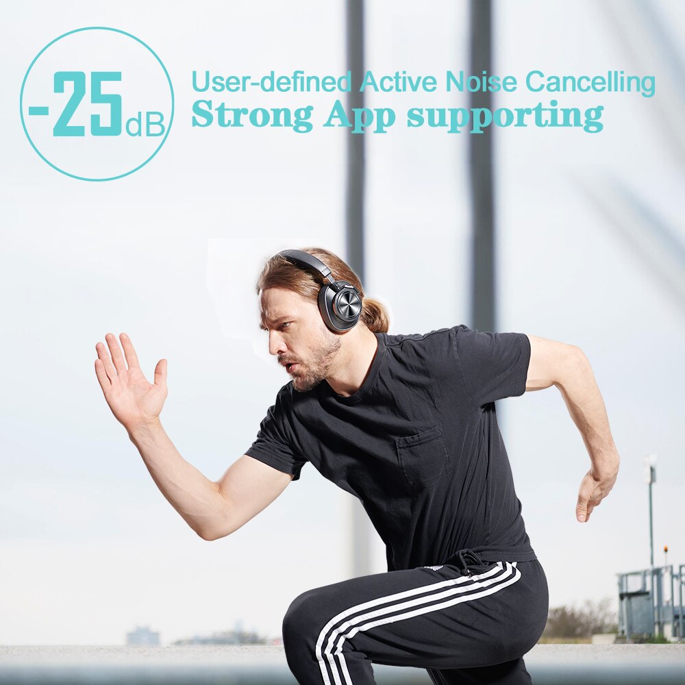 Bluedio T7 + Hoofdtelefoon Bluetooth Gebruiker Gedefinieerde Active Noise Cancelling Draadloze Headset Met Microp Voor Telefoon Ondersteuning Sd-kaart slot