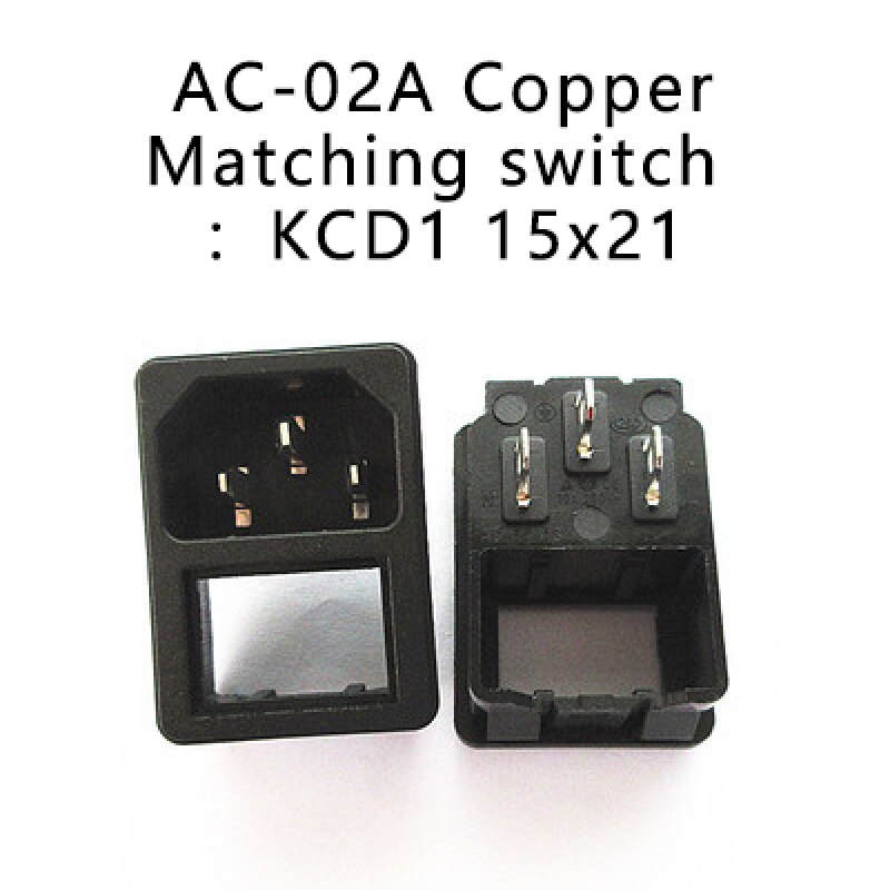 AC-01 IEC320 C14 C13 Fuse switch three-hole power cord charging plug male and female socket AC Power Panel Socket: size 13