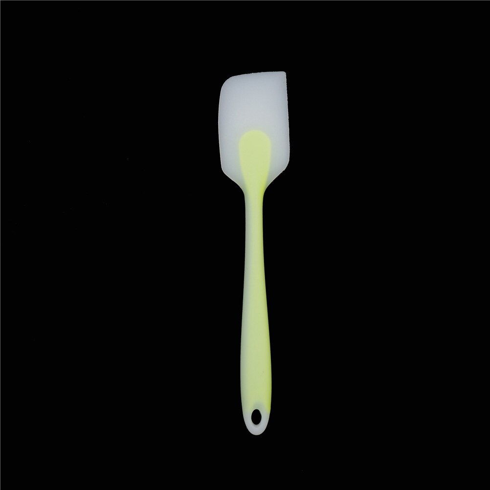 Silicone Scraper Cakes Double Spatula Spoon Cookie Spatulas Pastry Scraper Mixer Buttter Ice Cream Scoop Baking Tools: green